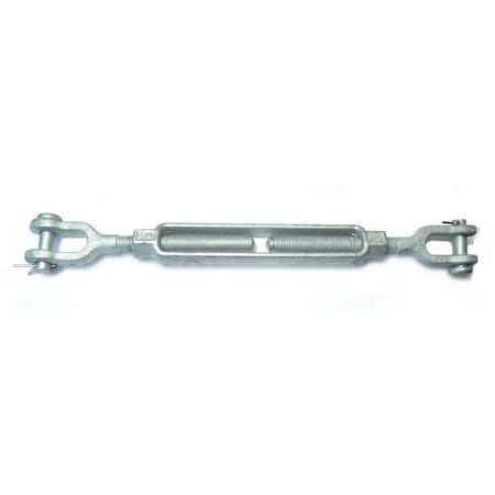 Midwest Fastener 1/2" x 6" Galvanized Steel Jaw & Jaw Turnbuckle 54627